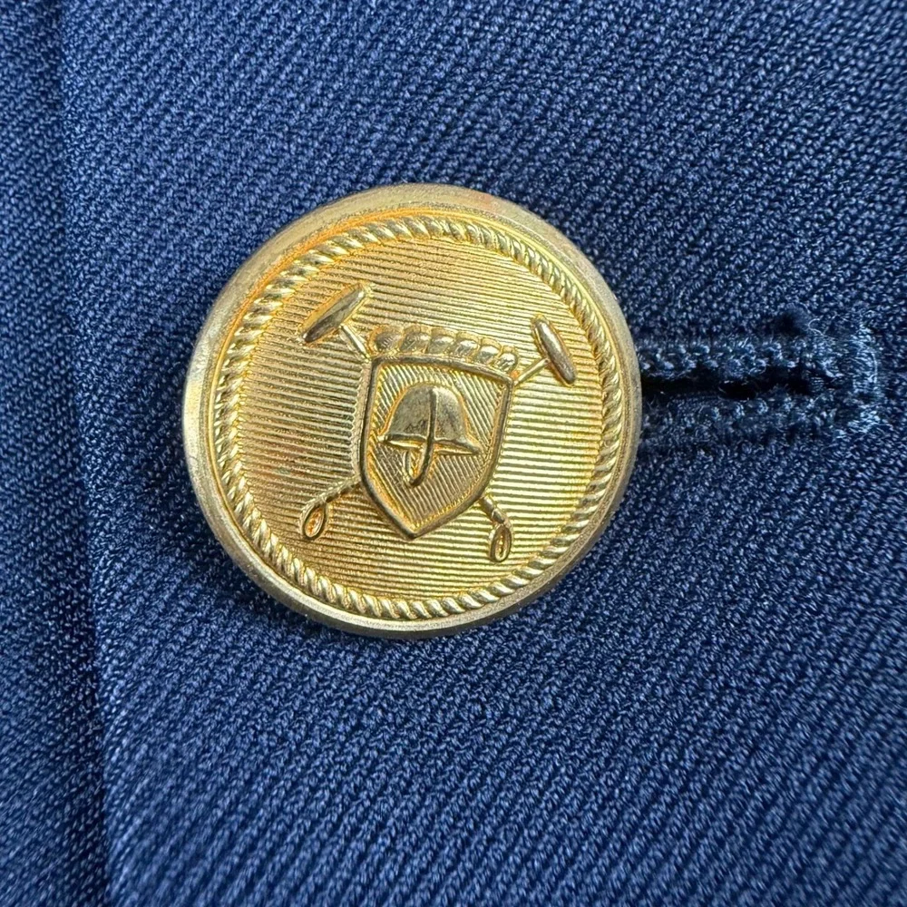 Lauren‎ Ralph Lauren Blazer Mens Navy Blue Gold Crest Button Preppy Old Money